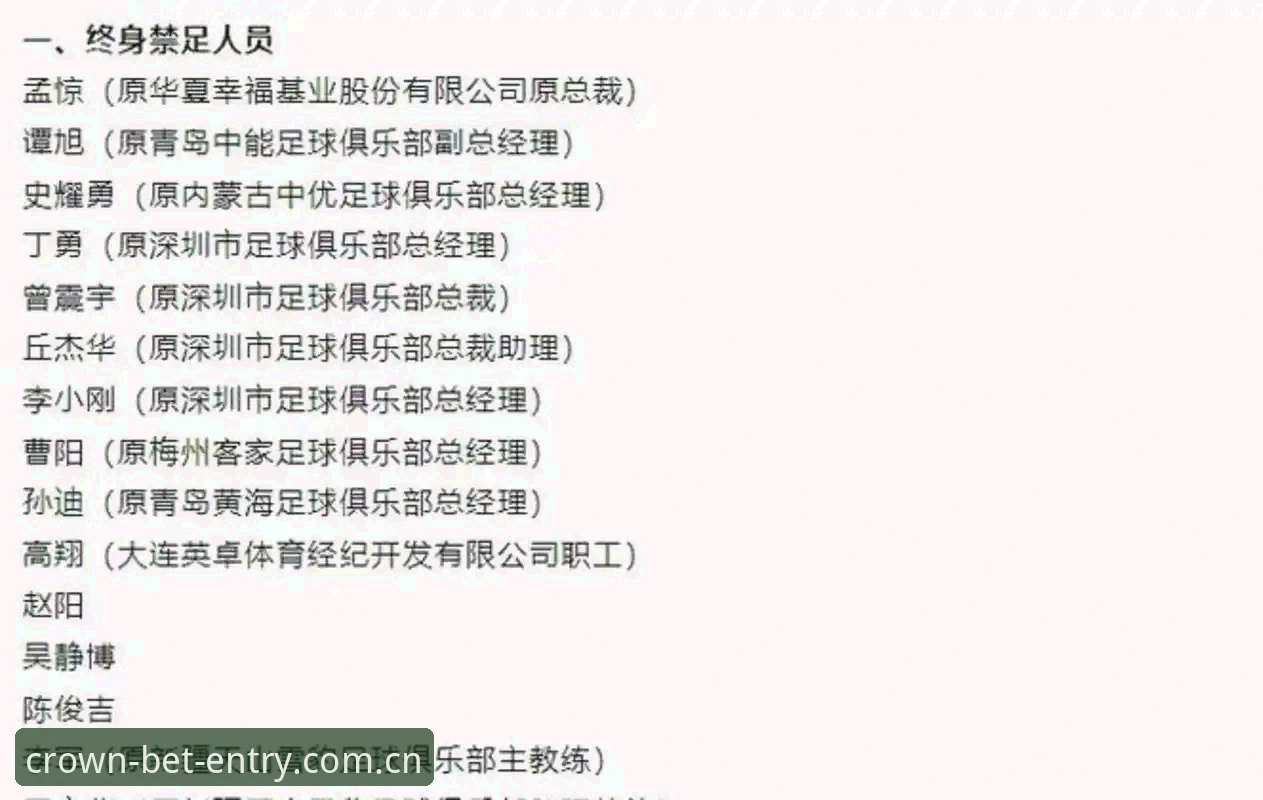揭秘中国足协第三批禁足名单背后的体育腐败真相